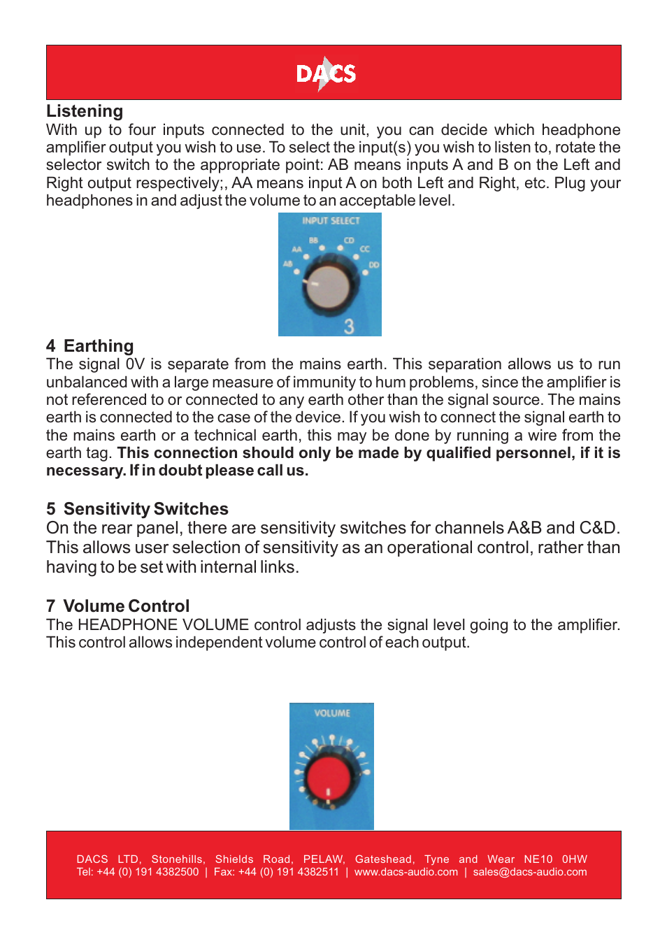 DACS Audio HeadLite2 User Manual | Page 6 / 8