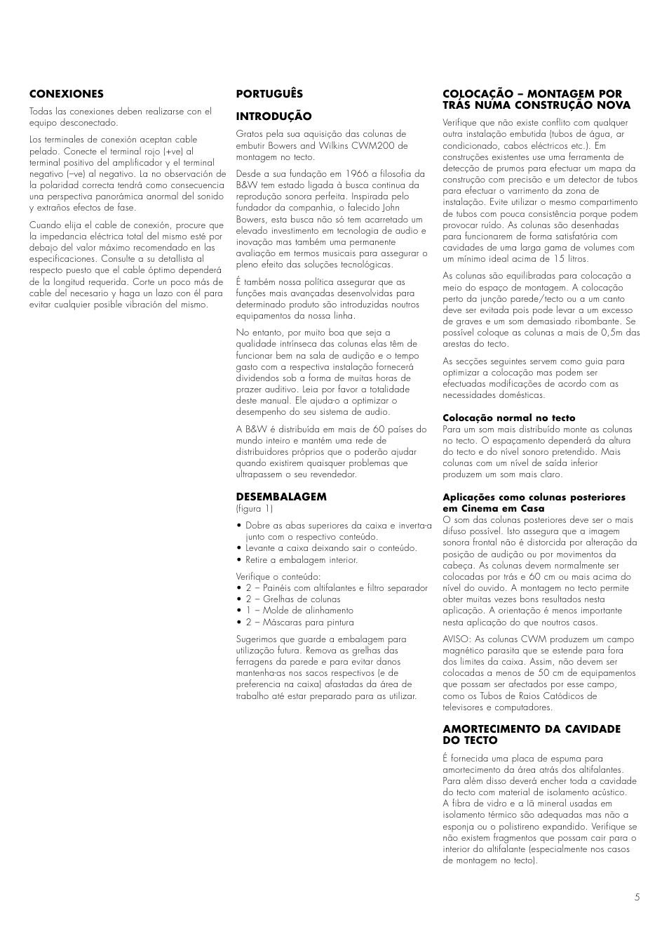 Bowers & Wilkins CWM200 User Manual | Page 7 / 14
