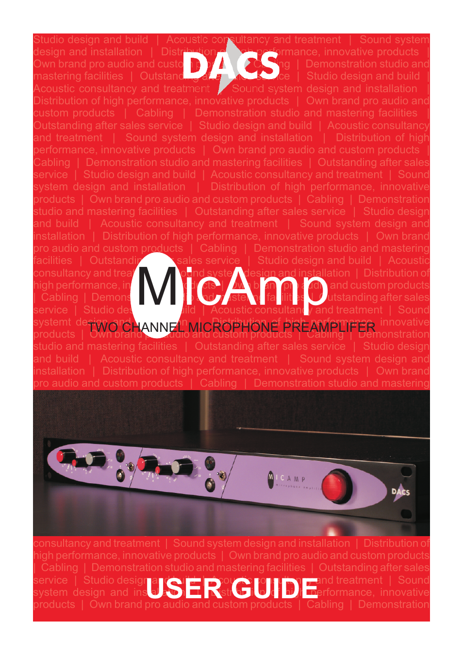 DACS Audio MicAmp User Manual | 8 pages