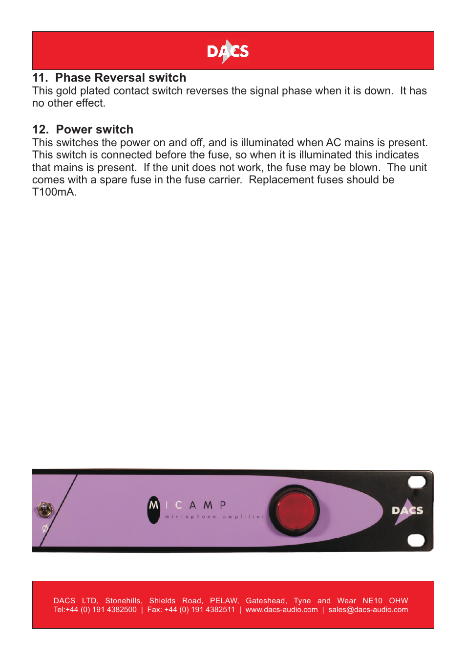 DACS Audio MicAmp User Manual | Page 6 / 8