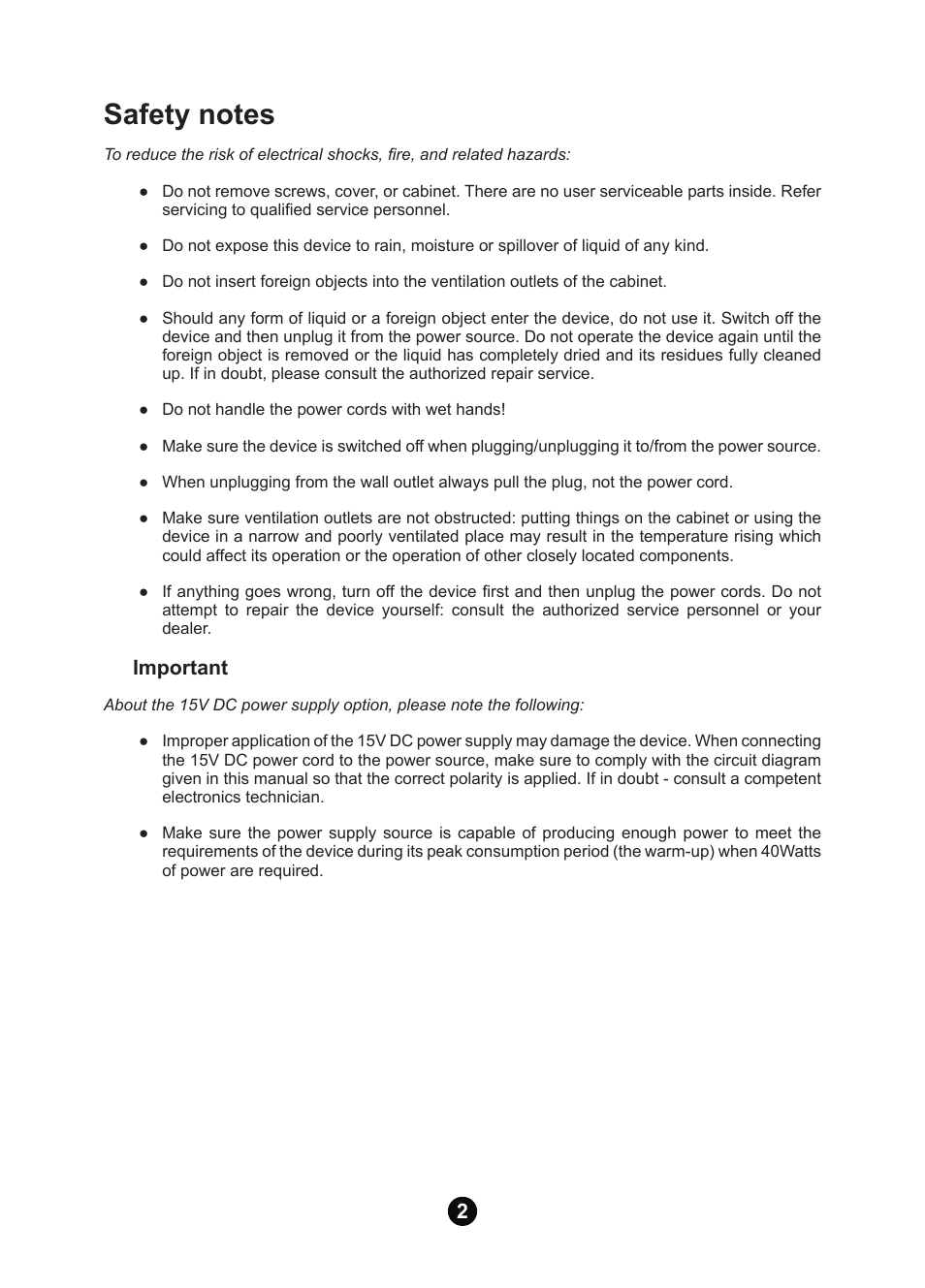 Safety notes | Antelope Audio 10M Atomic Clock User Manual | Page 4 / 12