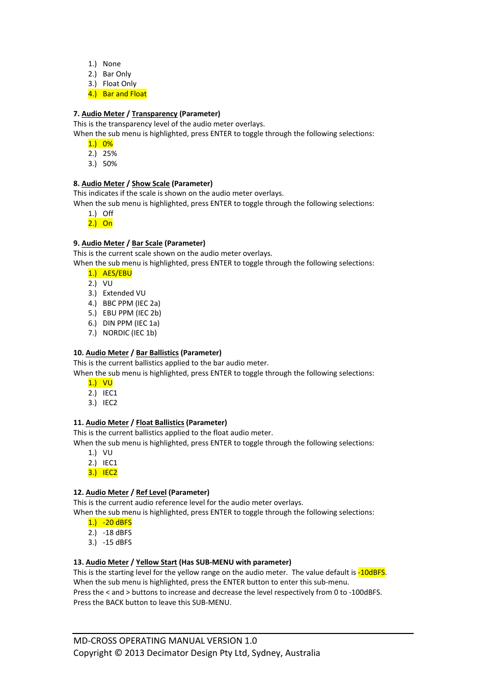 Decimator Design MD-CROSS User Manual | Page 10 / 16