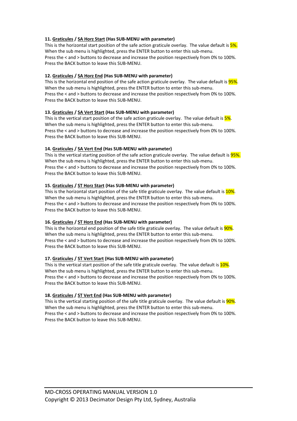 Decimator Design MD-CROSS User Manual | Page 13 / 16