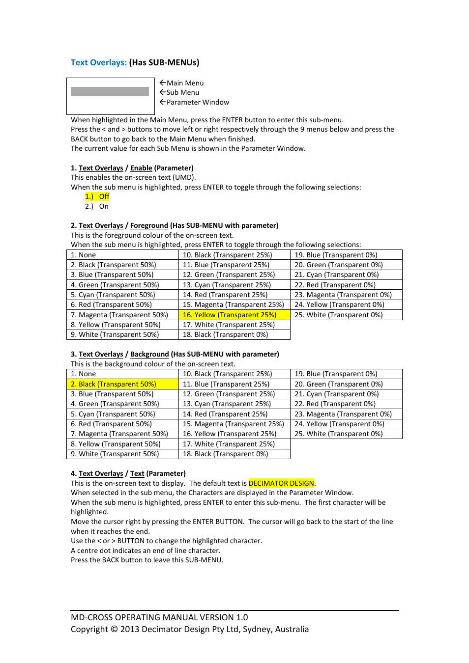 Decimator Design MD-CROSS User Manual | Page 14 / 16