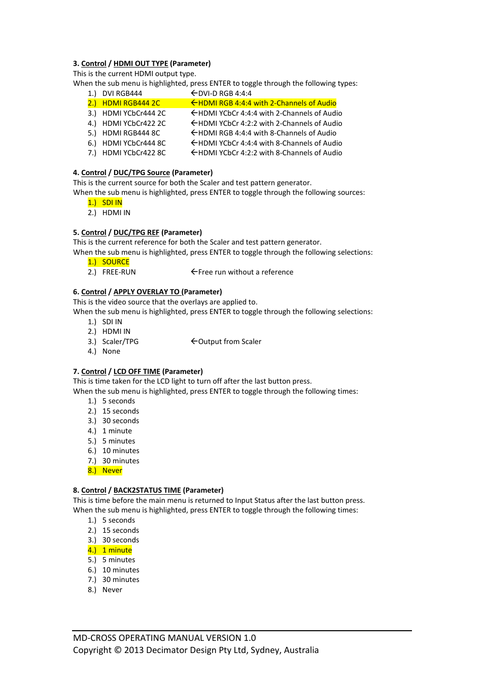 Decimator Design MD-CROSS User Manual | Page 5 / 16