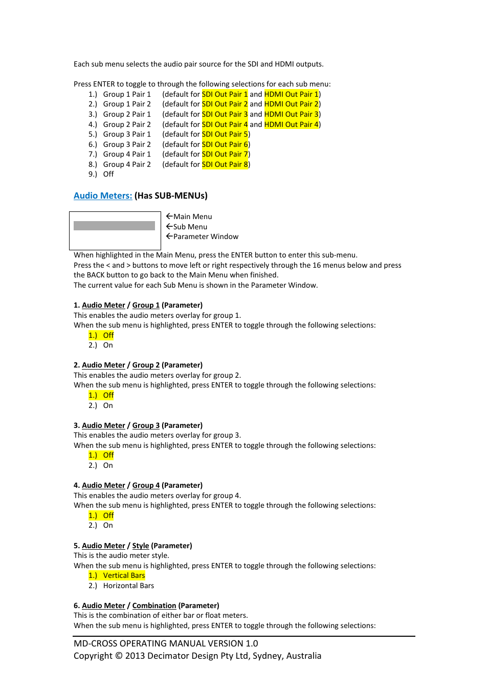 Decimator Design MD-CROSS User Manual | Page 9 / 16