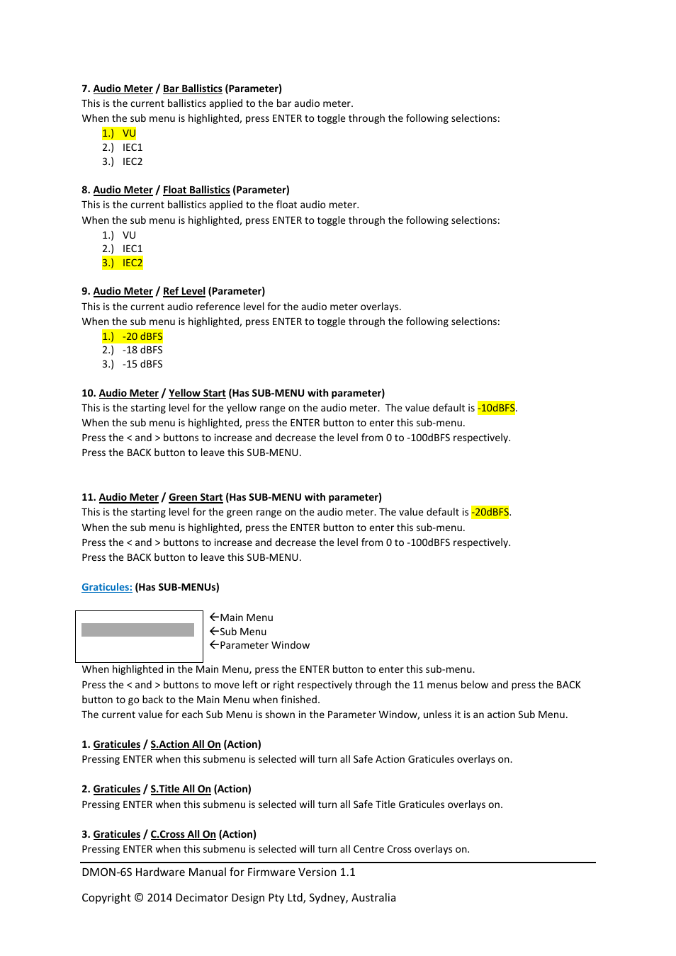 Decimator Design DMON-6S User Manual | Page 12 / 15