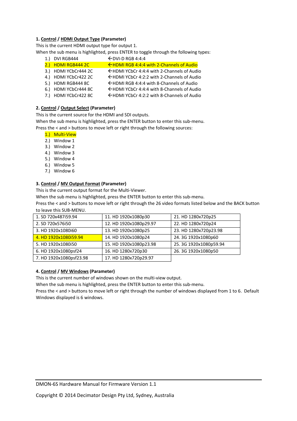 Decimator Design DMON-6S User Manual | Page 4 / 15