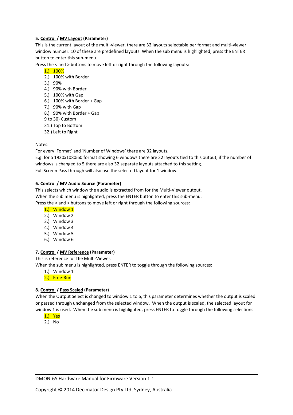 Decimator Design DMON-6S User Manual | Page 5 / 15