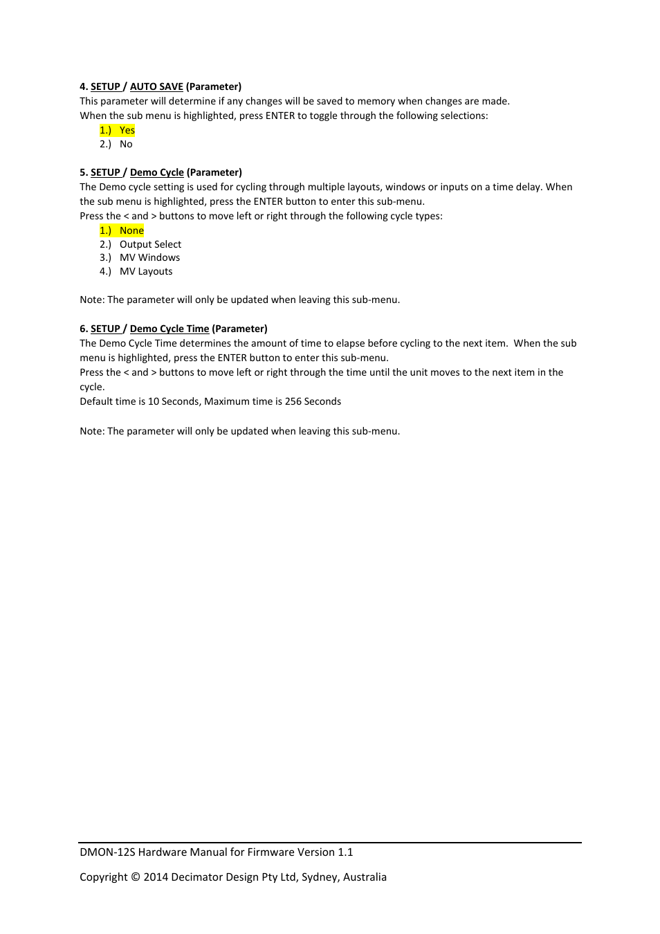 Decimator Design DMON-12S User Manual | Page 15 / 16