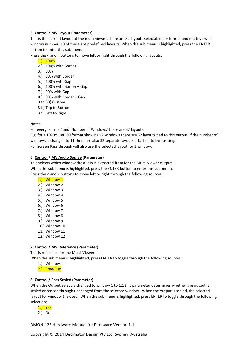 Decimator Design DMON-12S User Manual | Page 5 / 16