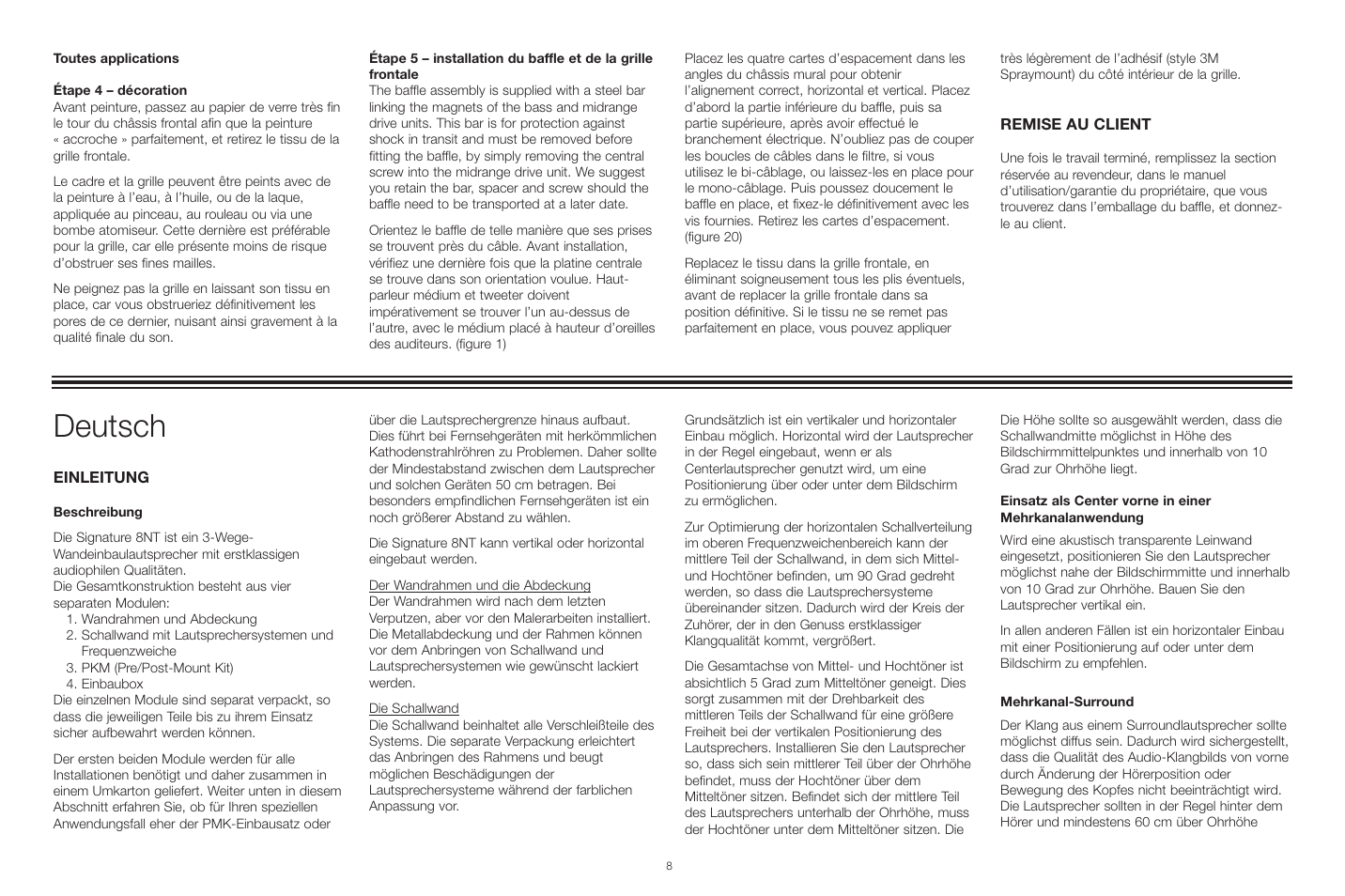 Deutsch | Bowers & Wilkins Signature 8NT User Manual | Page 10 / 34