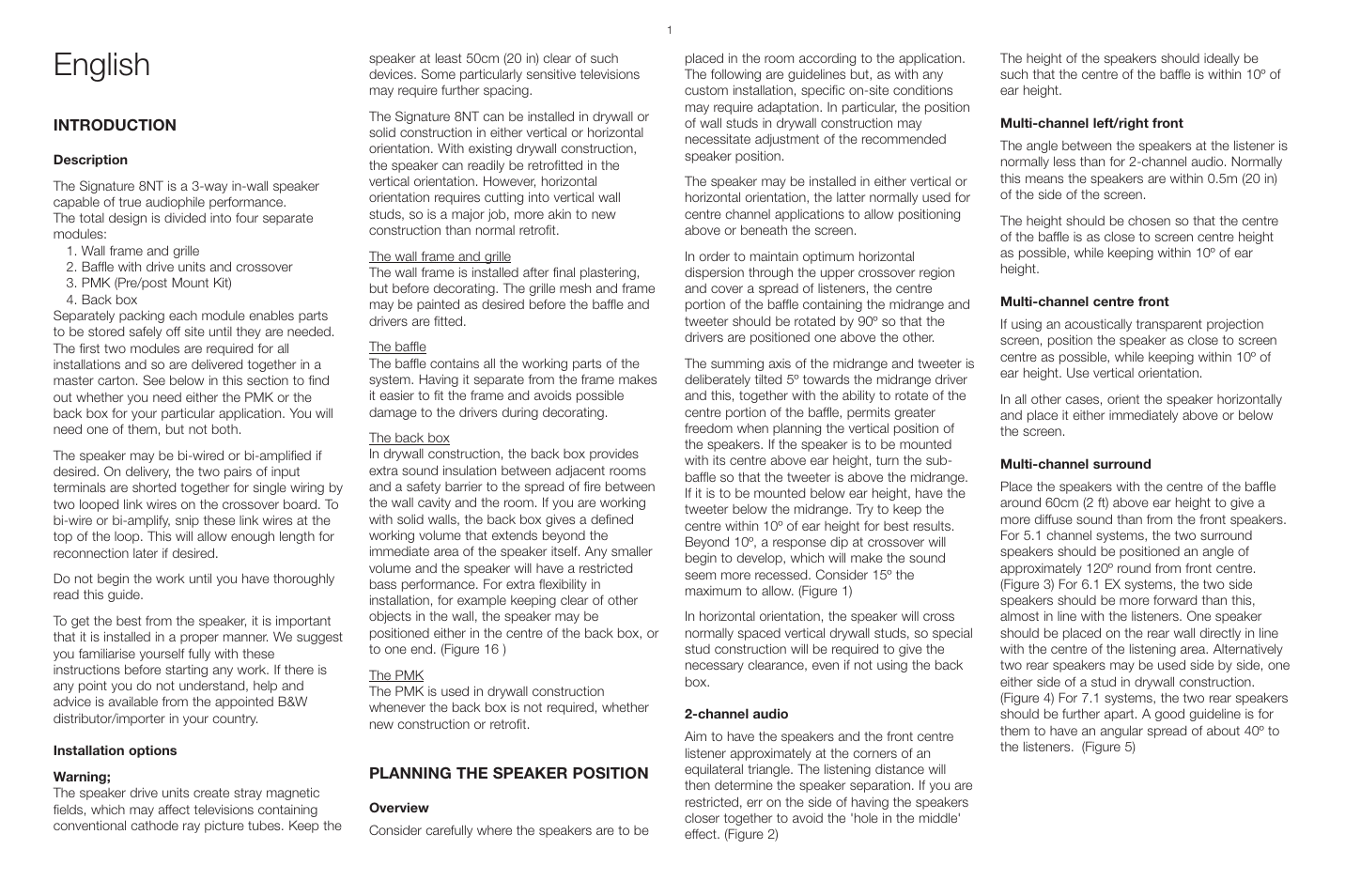 English | Bowers & Wilkins Signature 8NT User Manual | Page 3 / 34
