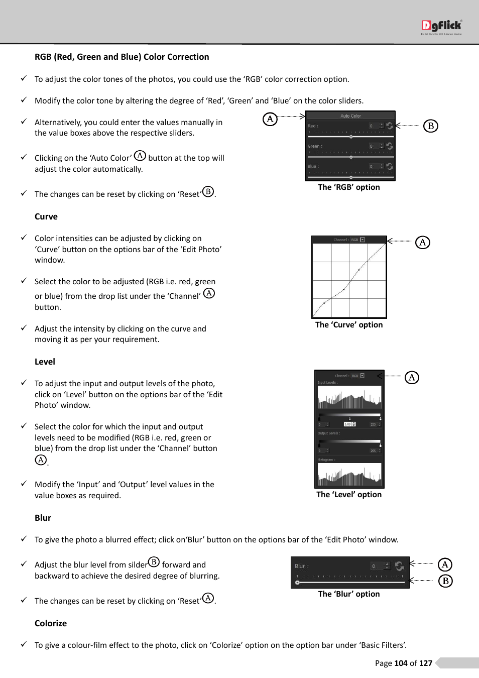 DgFlick AlbumXpress User Manual | Page 105 / 128