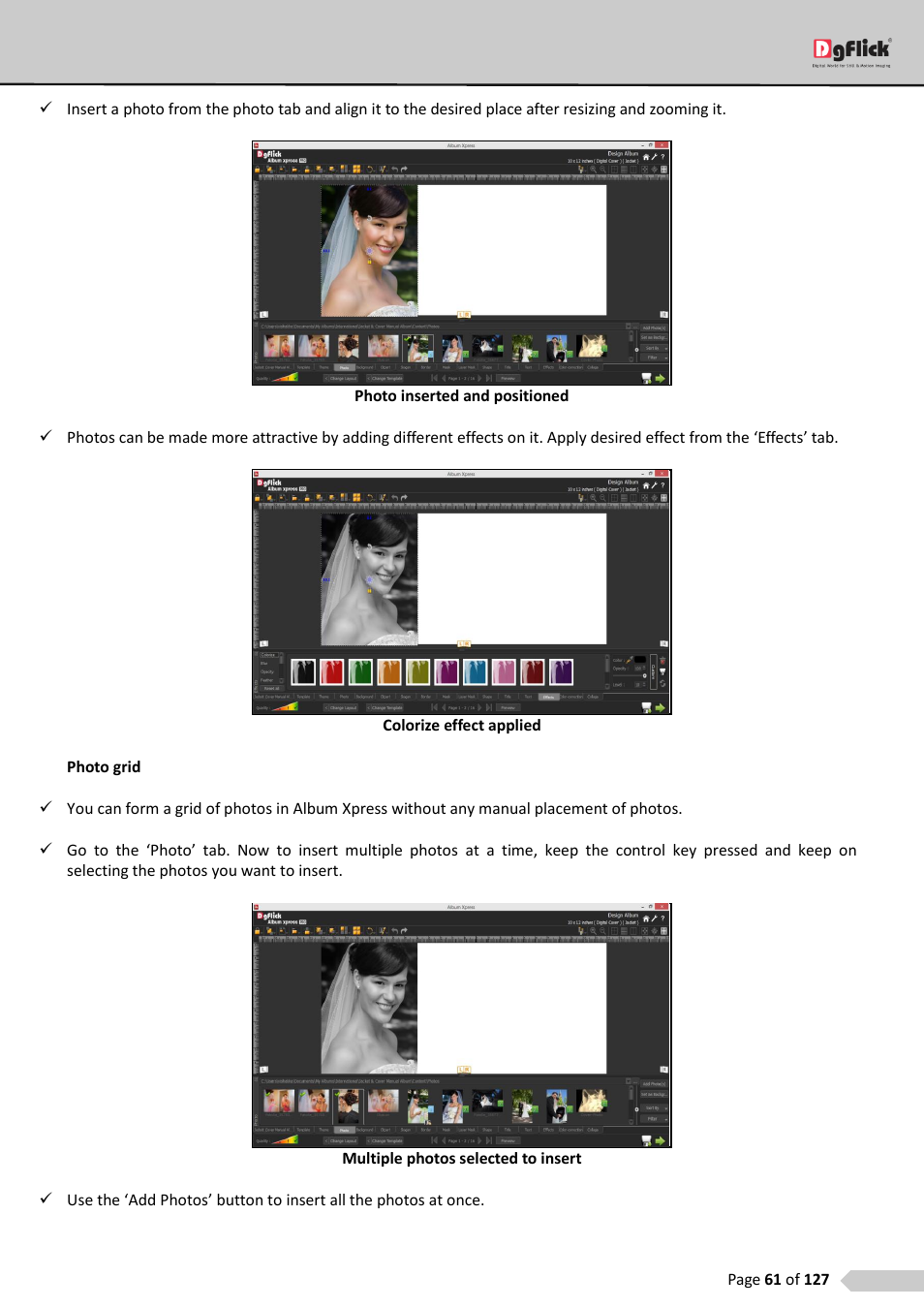 DgFlick AlbumXpress User Manual | Page 62 / 128