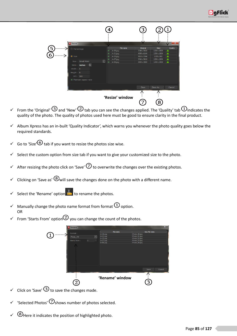 DgFlick AlbumXpress User Manual | Page 86 / 128