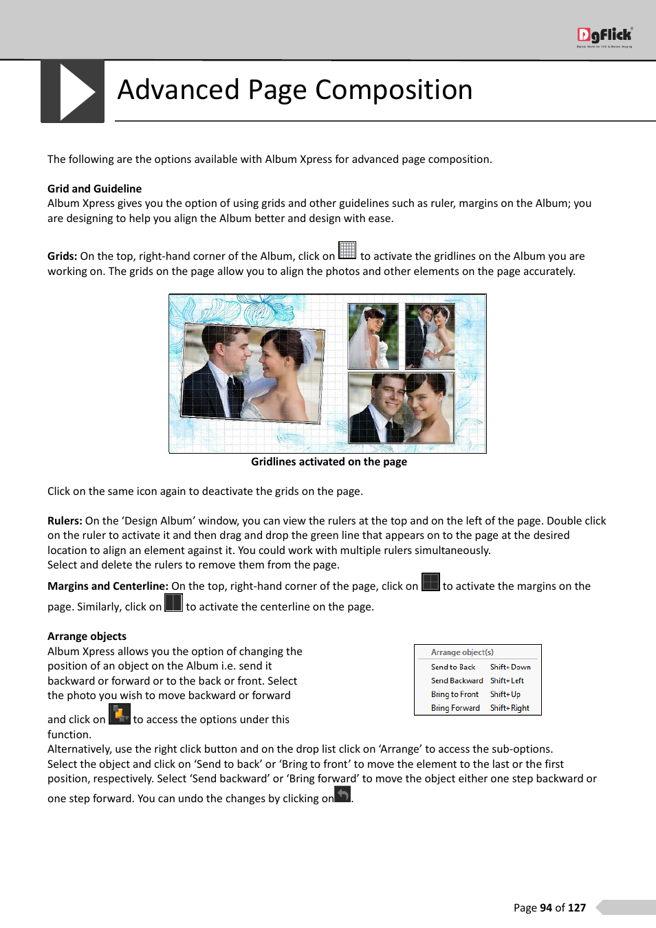 Advanced page composition | DgFlick AlbumXpress User Manual | Page 95 / 128