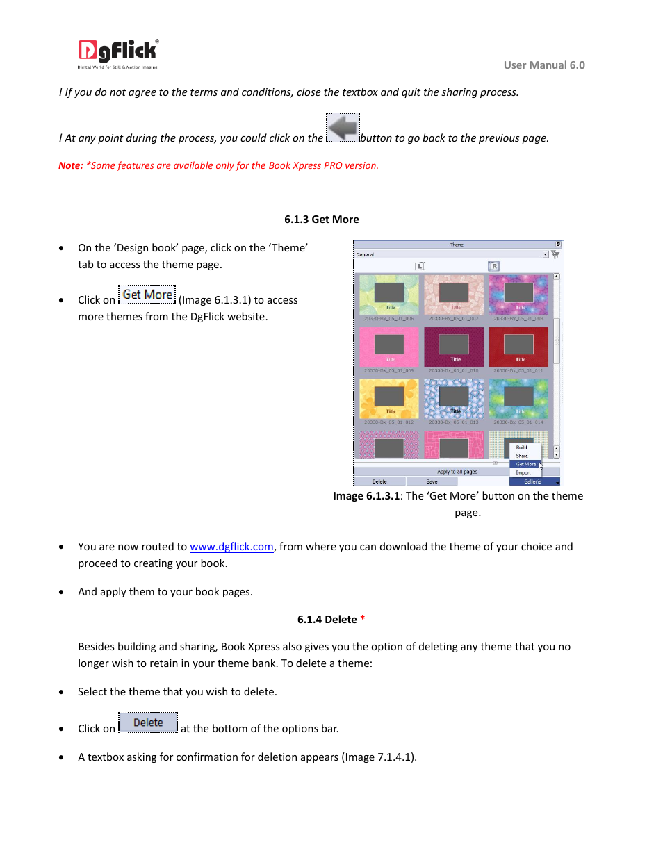 Get more, Delete | DgFlick BookXpress User Manual | Page 104 / 113