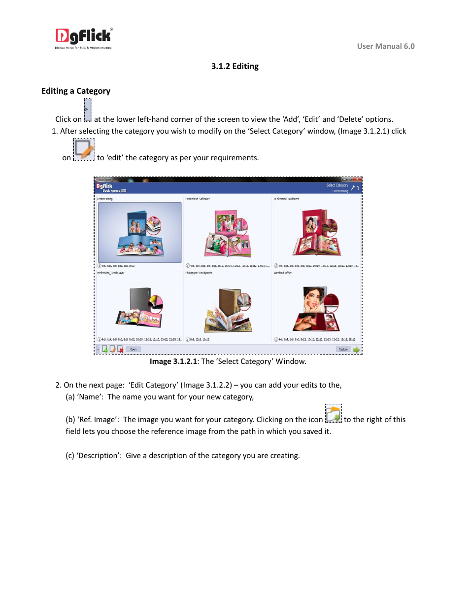 Editing category and sizes | DgFlick BookXpress User Manual | Page 23 / 113