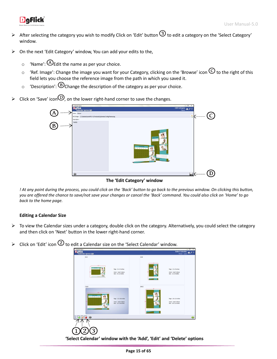 DgFlick CalendarXpress User Manual | Page 15 / 66