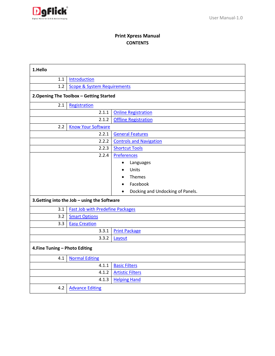 DgFlick PrintXpress User Manual | Page 2 / 53