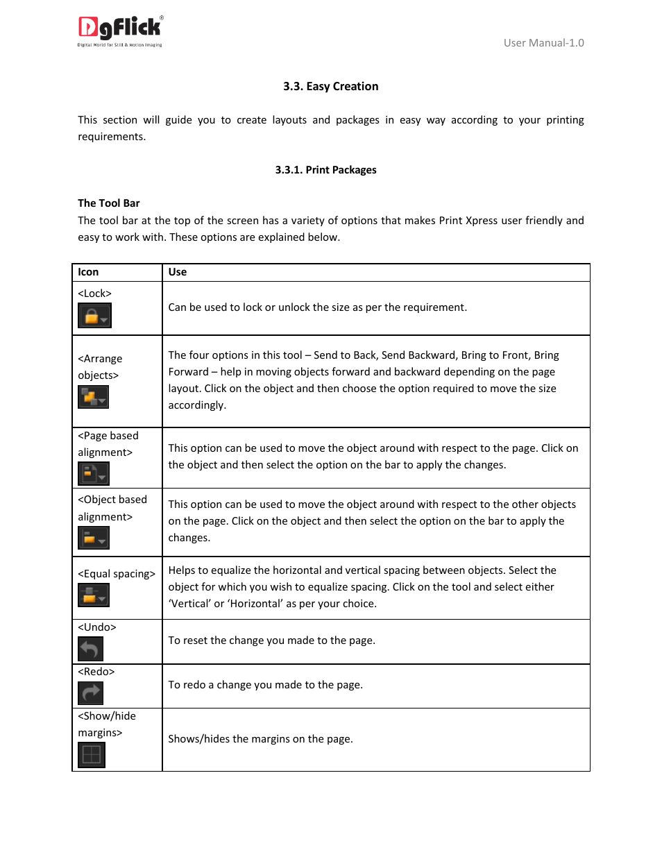 Easy creation, Print package | DgFlick PrintXpress User Manual | Page 22 / 53