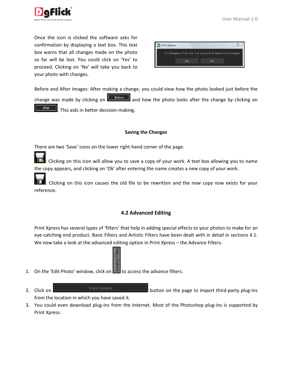 Advance editing | DgFlick PrintXpress User Manual | Page 44 / 53