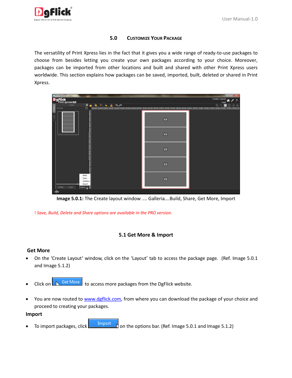 Get more & import | DgFlick PrintXpress User Manual | Page 45 / 53