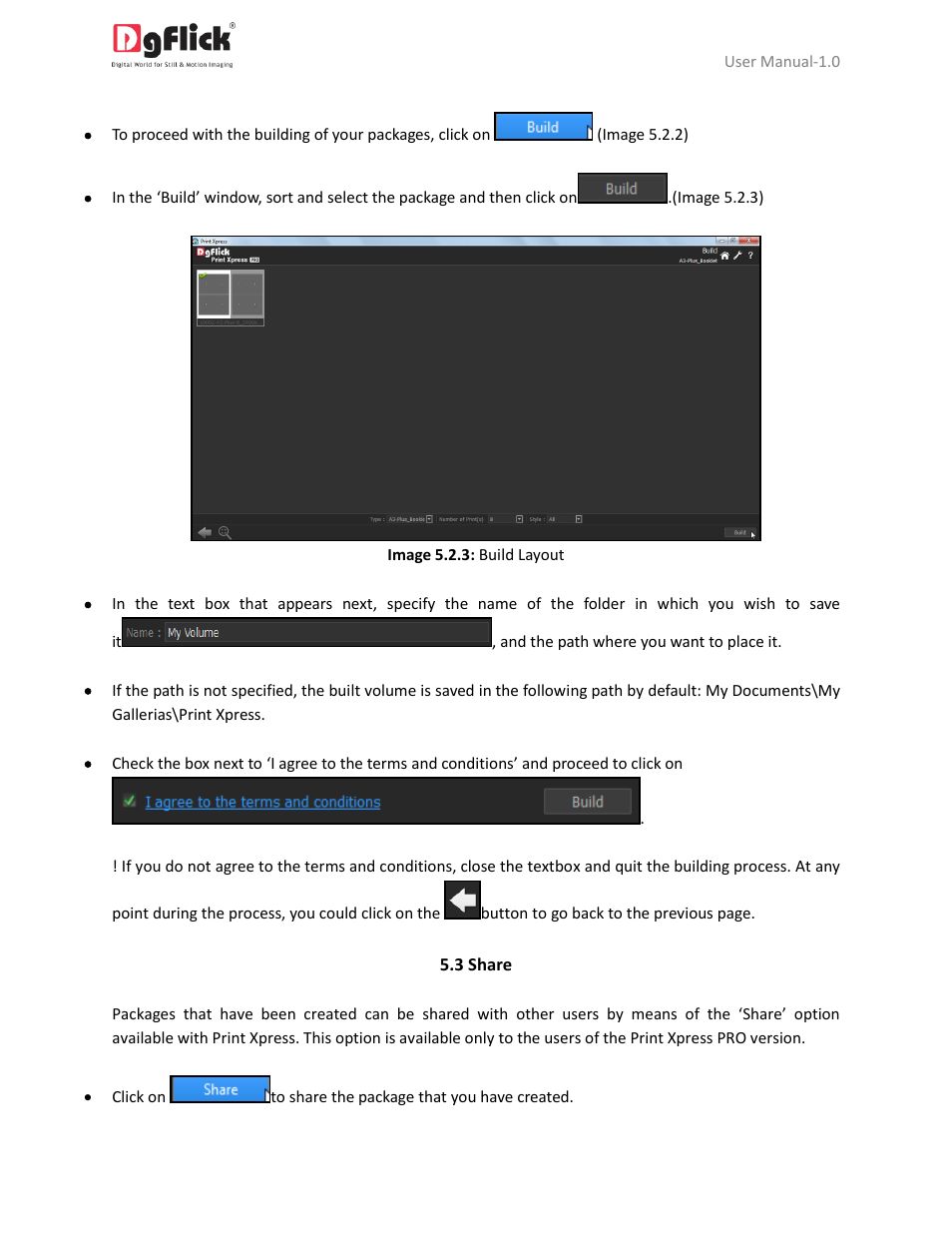 Share | DgFlick PrintXpress User Manual | Page 48 / 53