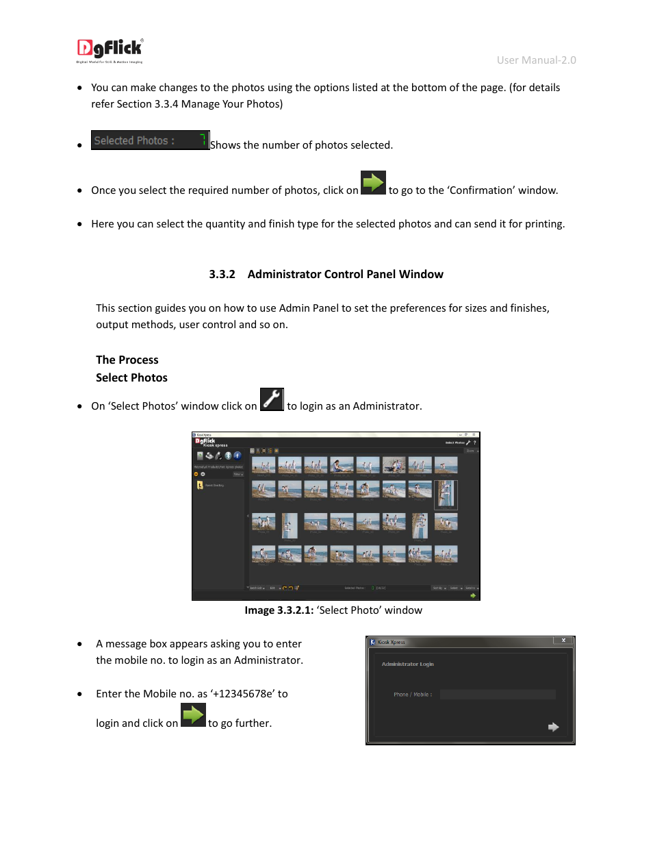 Administrator control panel window | DgFlick KioskXpress User Manual | Page 18 / 43