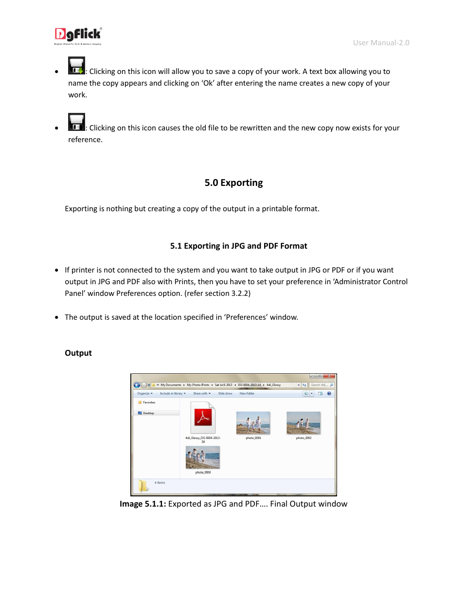 Exporting in jpg and pdf format | DgFlick KioskXpress User Manual | Page 41 / 43