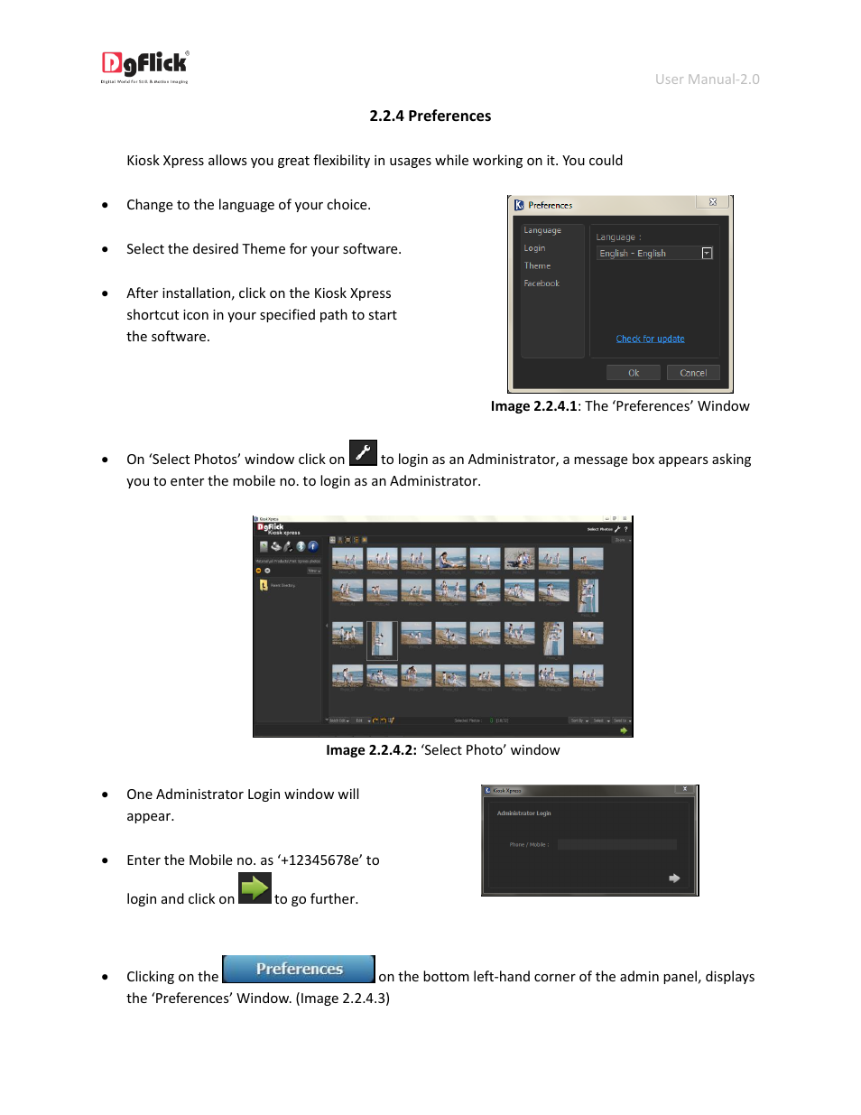 Preferences | DgFlick KioskXpress User Manual | Page 9 / 43