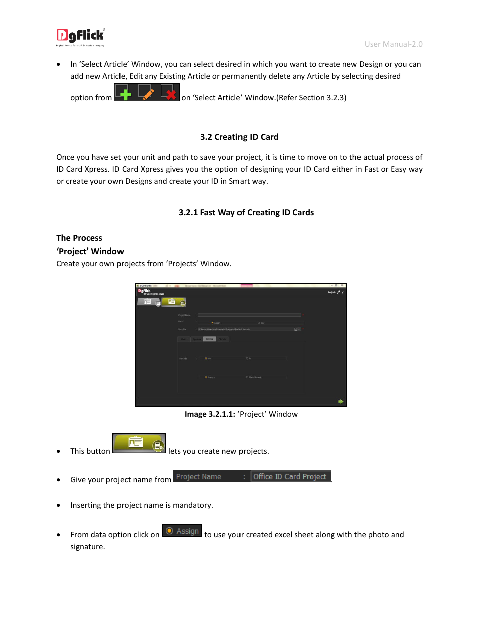 Creating id card, Fast way of creating id cards | DgFlick IDCardXpress User Manual | Page 18 / 75