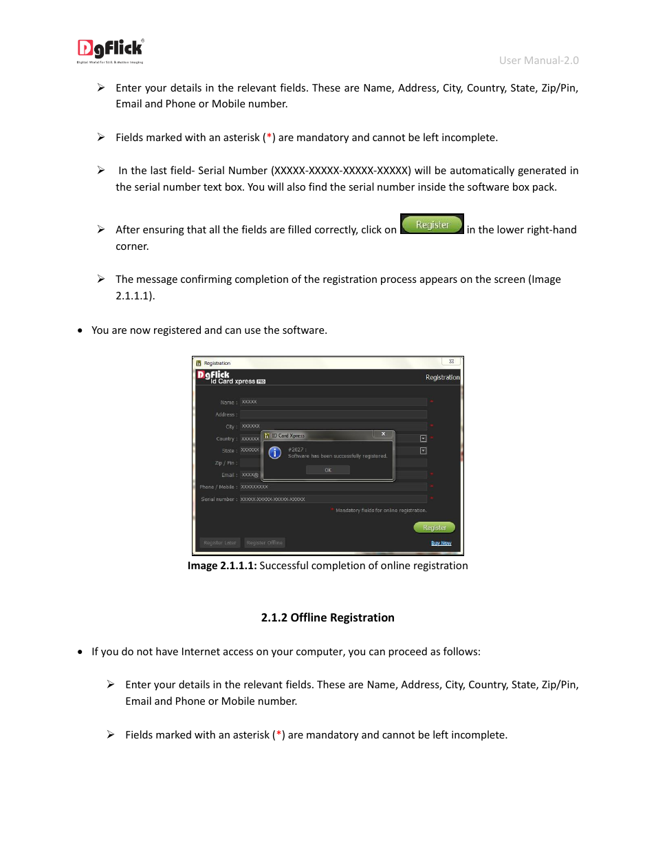 Offline registration | DgFlick IDCardXpress User Manual | Page 5 / 75