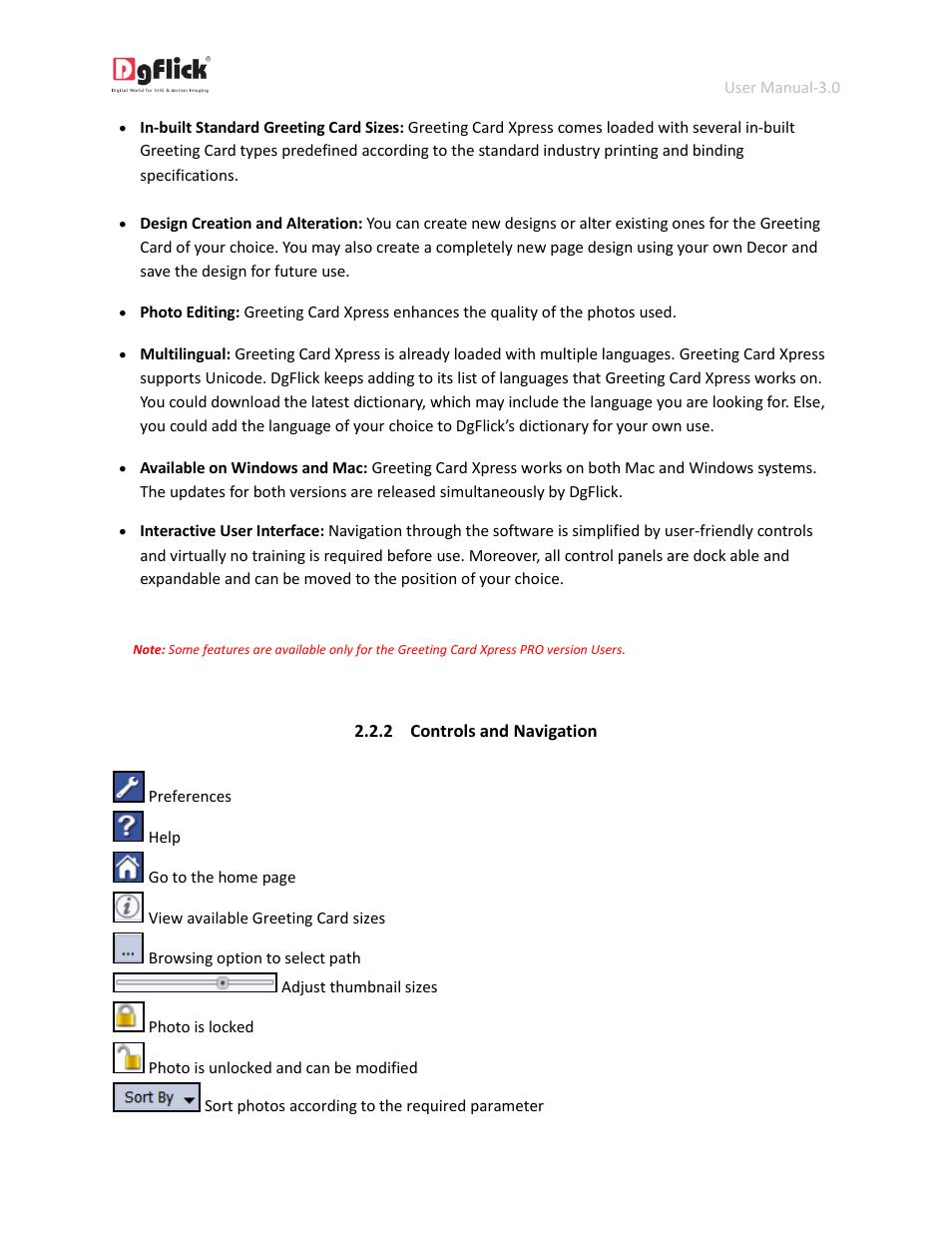 Controls and navigations | DgFlick GreetingXpress User Manual | Page 9 / 86