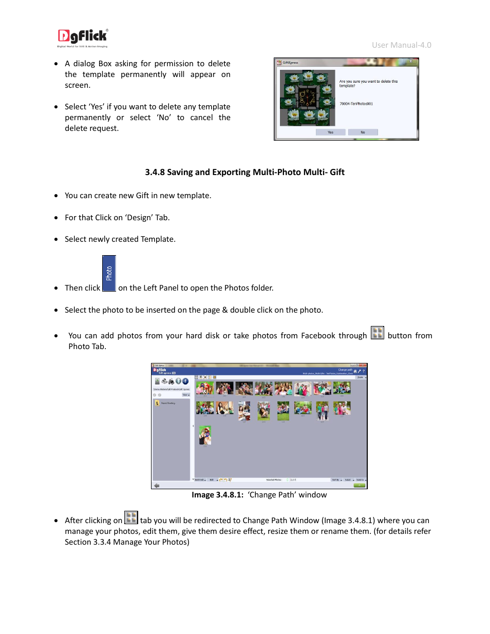 Saving and exporting multi-photo multi-gift | DgFlick GiftXpress User Manual | Page 69 / 98