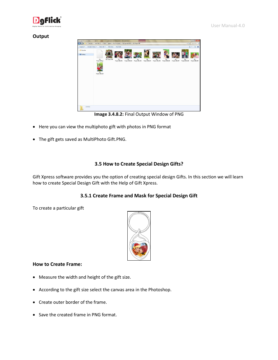 How to create special design gifts, Create frame and templates for special design gift | DgFlick GiftXpress User Manual | Page 72 / 98