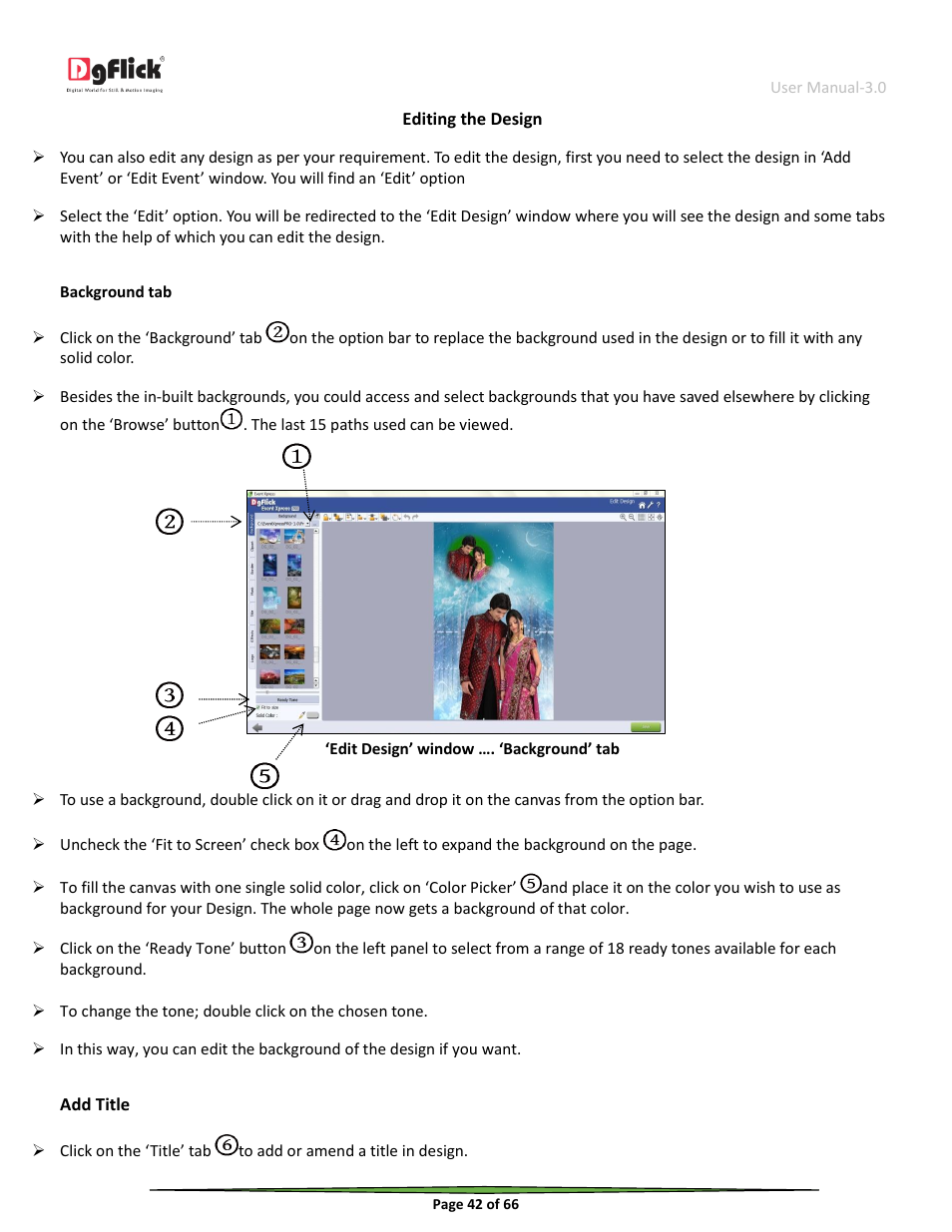 Editing the design | DgFlick Event Xpress User Manual | Page 42 / 66