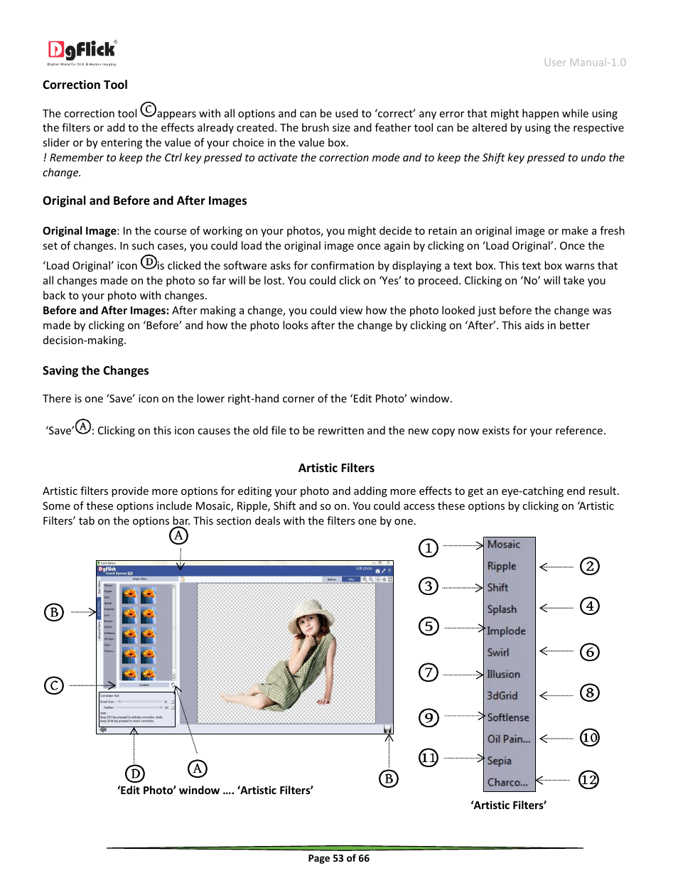 Artistic filters | DgFlick Event Xpress User Manual | Page 53 / 66