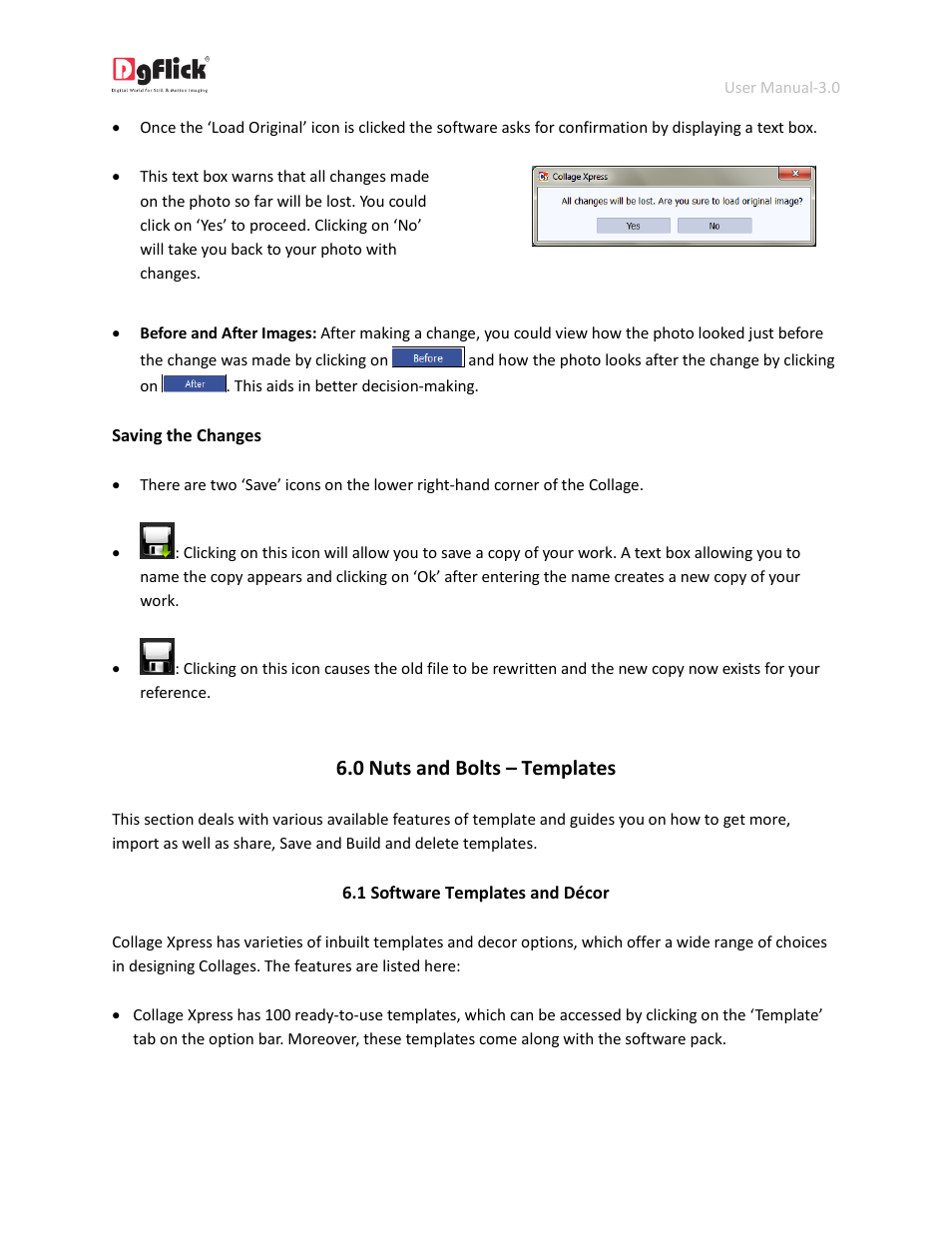 Software templates and decors, 0 nuts and bolts – templates | DgFlick CollageXpress User Manual | Page 60 / 70
