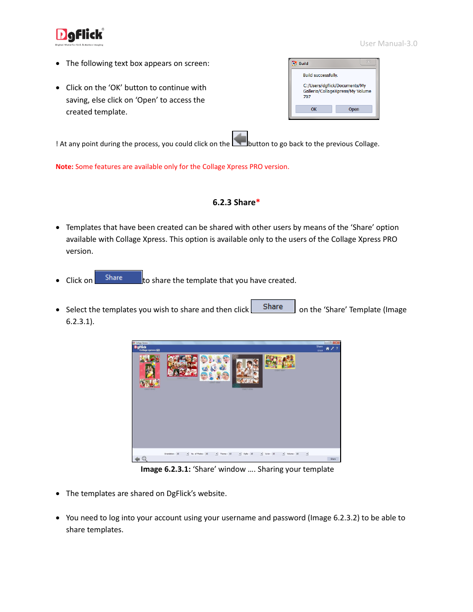 Share | DgFlick CollageXpress User Manual | Page 65 / 70