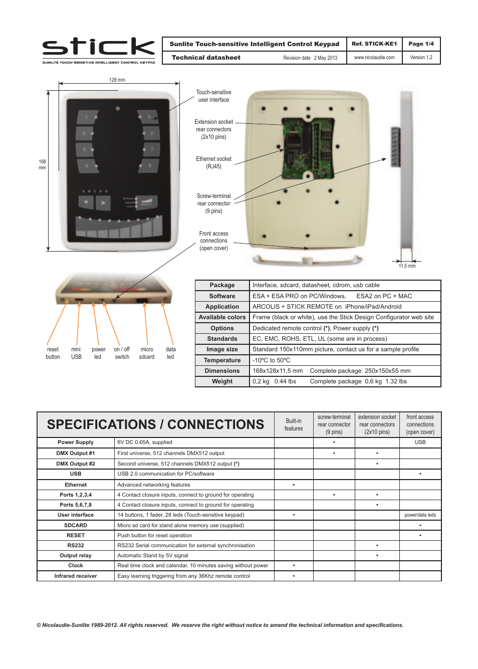 Diode LED Nicolaudie STICK 1 User Manual | 4 pages