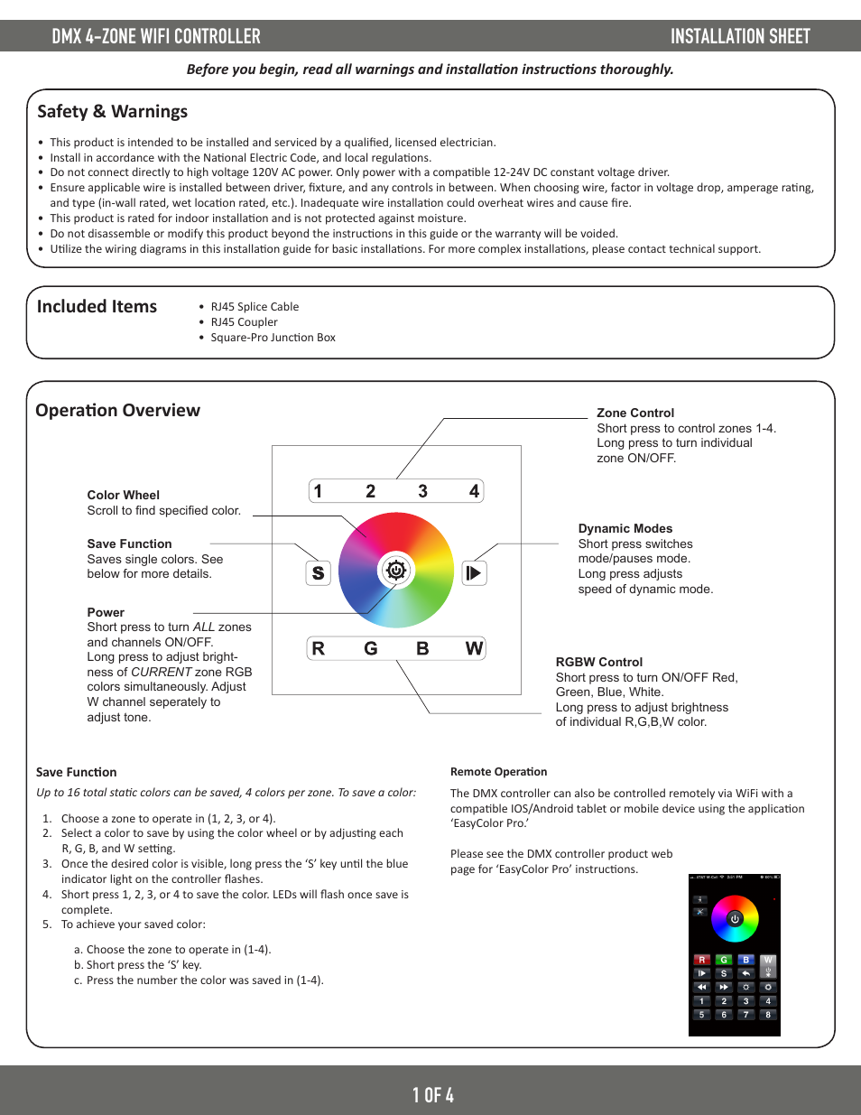 Diode LED Nicolaudie Easy-Stand-Alone User Manual | 4 pages