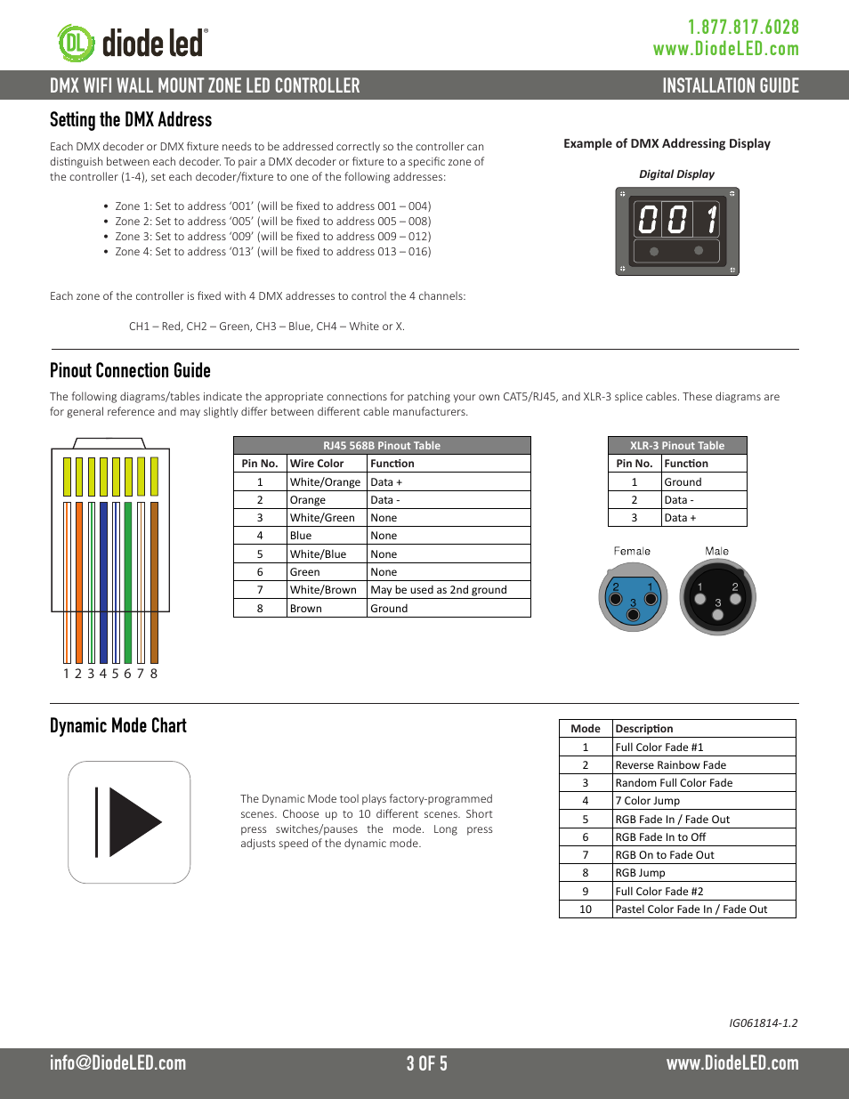 Diode LED DMX WiFi Wall Mount User Manual | Page 3 / 5