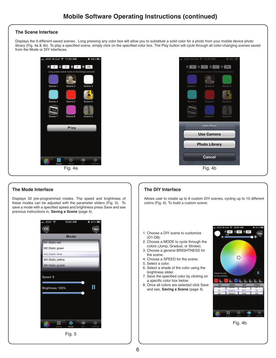 Mobile software operating instructions (continued) | Diode LED RGB Color & LED Wi-fi User Manual | Page 6 / 7