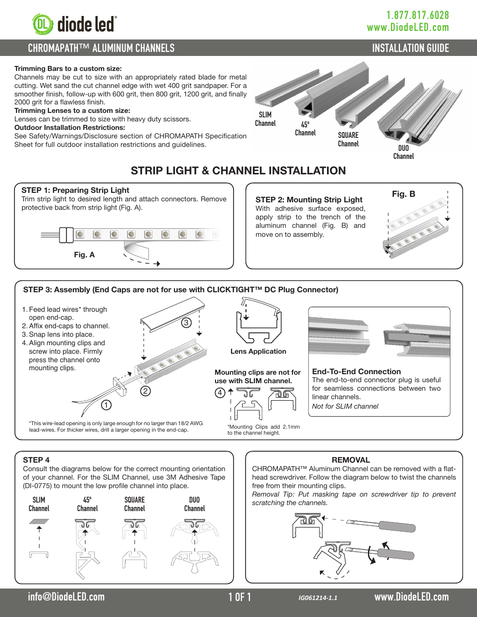 Diode LED CHROMAPATH User Manual | 1 page