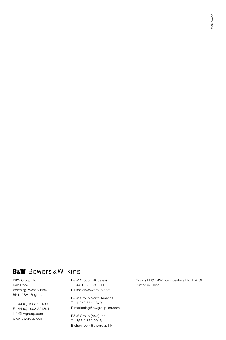 Bowers & Wilkins CCM618 User Manual | Page 32 / 32