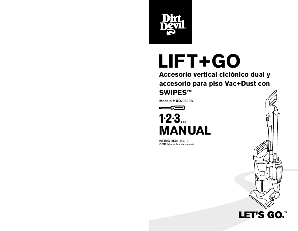 Lift+go, Manual | Dirt Devil UD70300B User Manual | Page 23 / 34