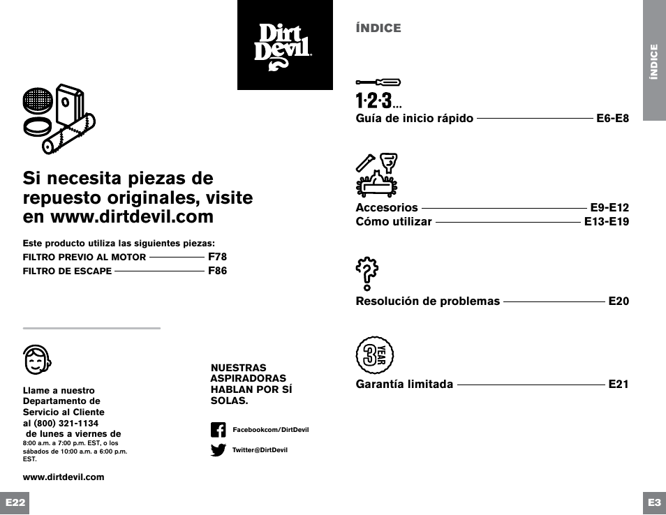 Dirt Devil UD70300B User Manual | Page 25 / 34