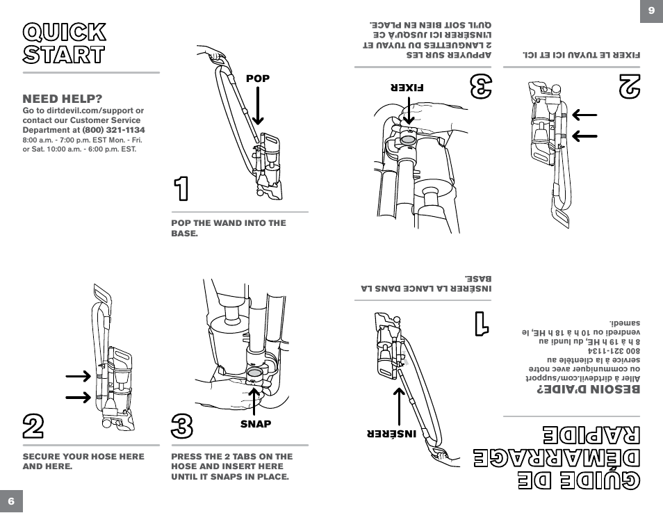 Need help, Be so in d’a id e | Dirt Devil UD70300B User Manual | Page 6 / 34